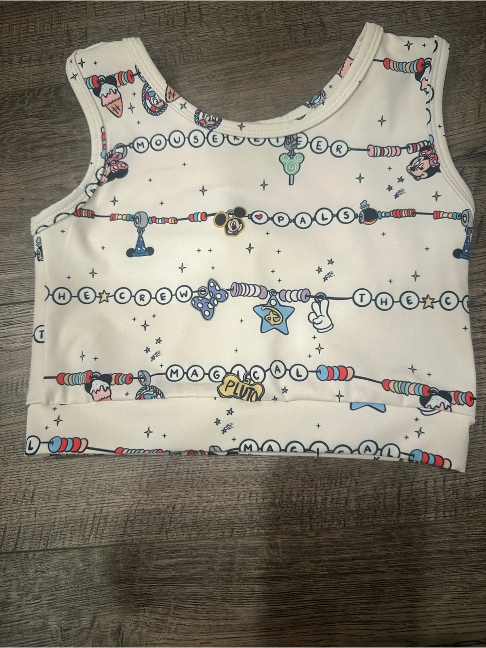 Girls Disney White Tank, Size 5/6